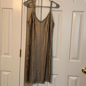 Gold stretchy slip dress